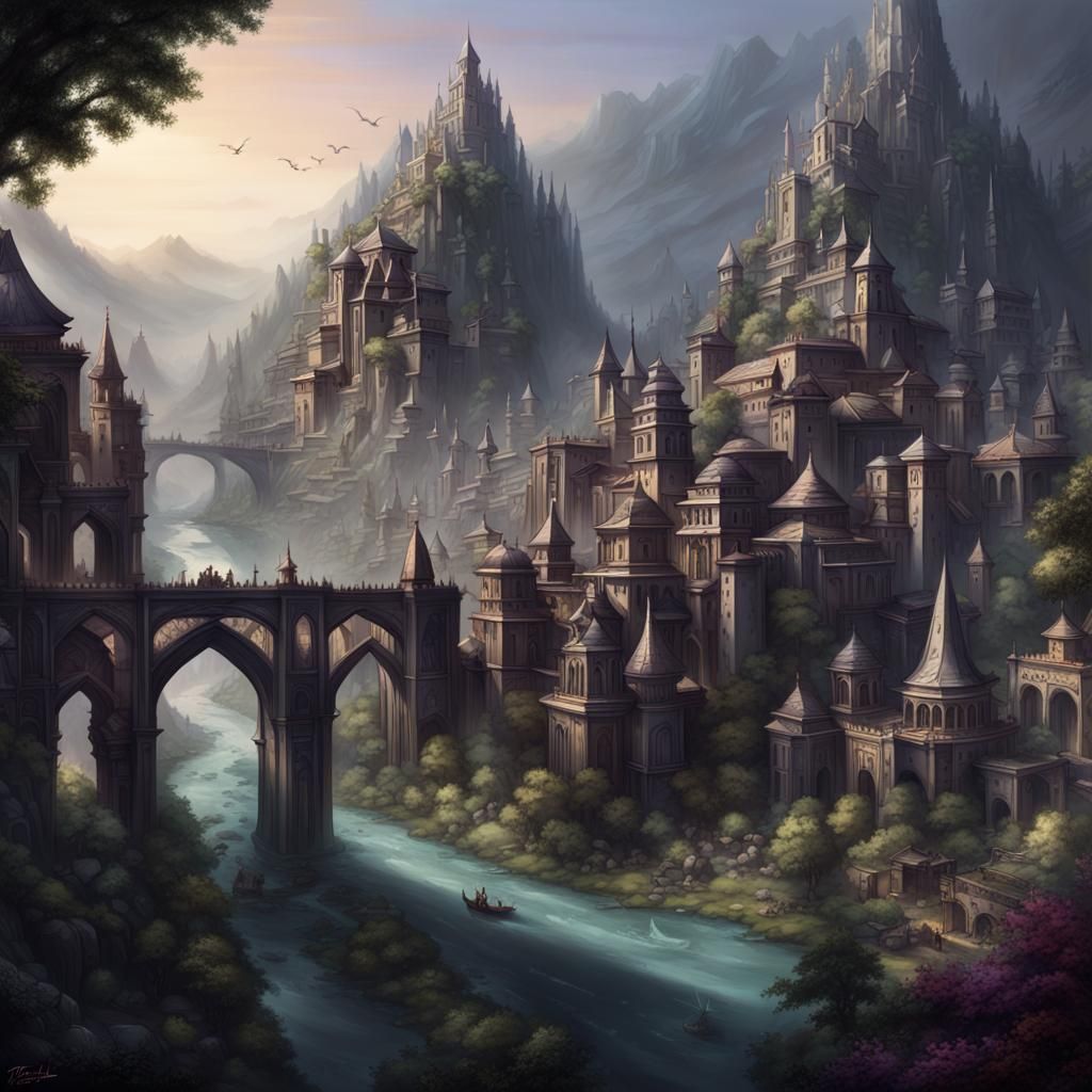 Dark Elf City: Medieval Indian-Iranian Architecture