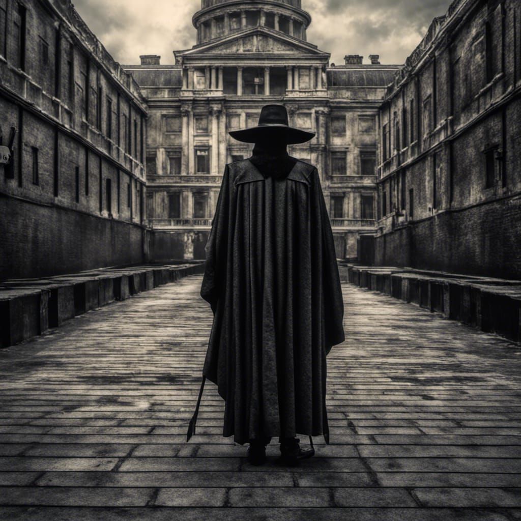 V for Vendetta Unmasked: A Sad, Hyperrealistic Portrait