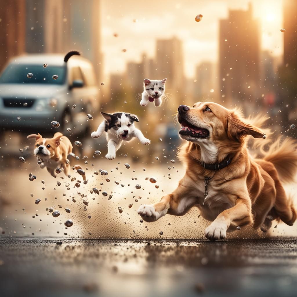 Dogs and Cats Falling From the Sky