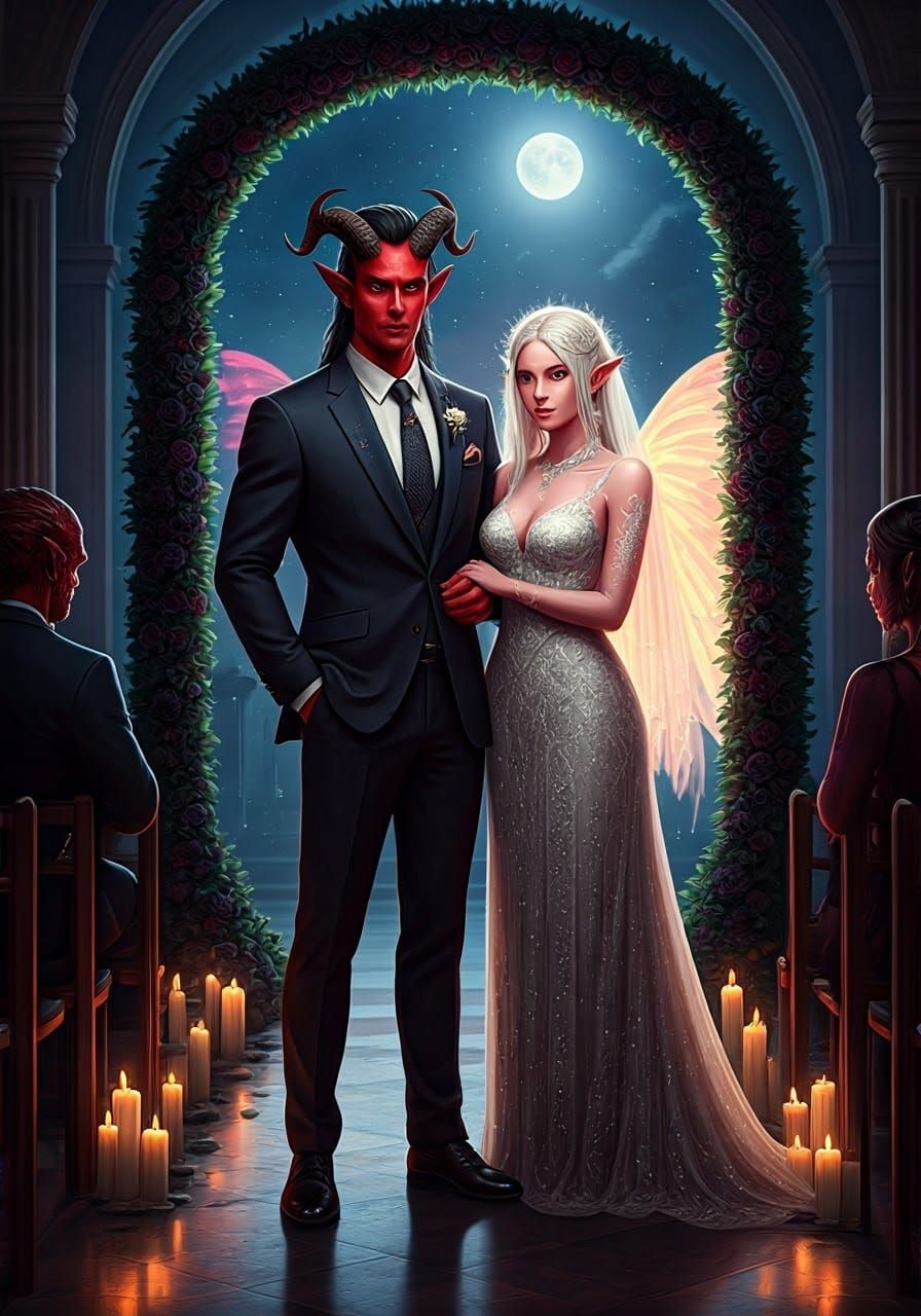 Tiefling and aasimar wedding