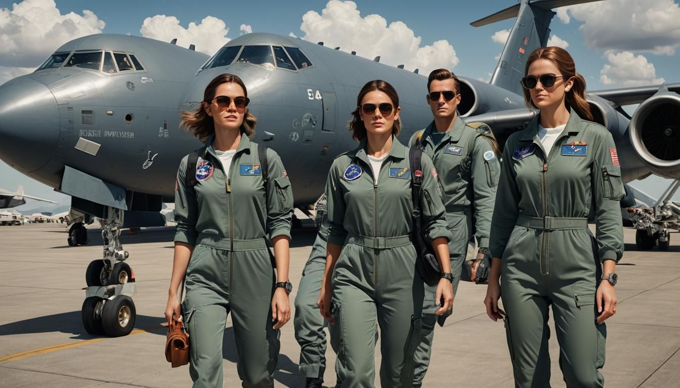 US Air Force Pilots in Hyperrealistic Concept Art