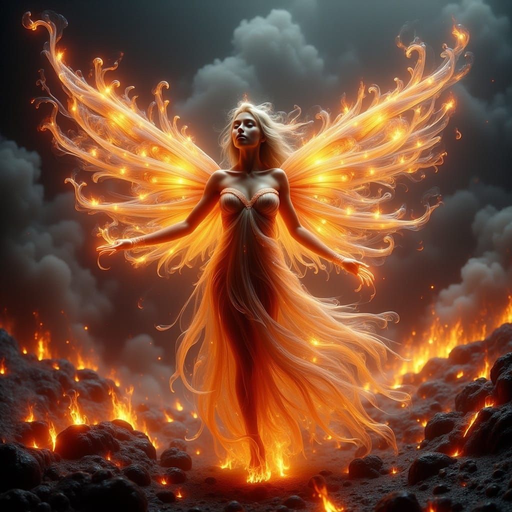 Ethereal Fire Fairy in Volcanic Kingdom