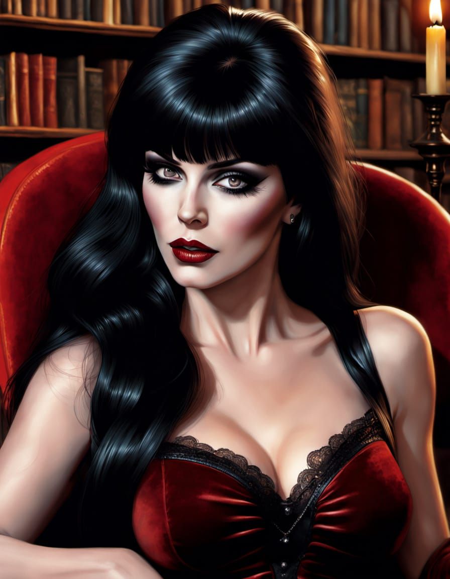 Elvira Mistress of the Dark as Comic Book Art