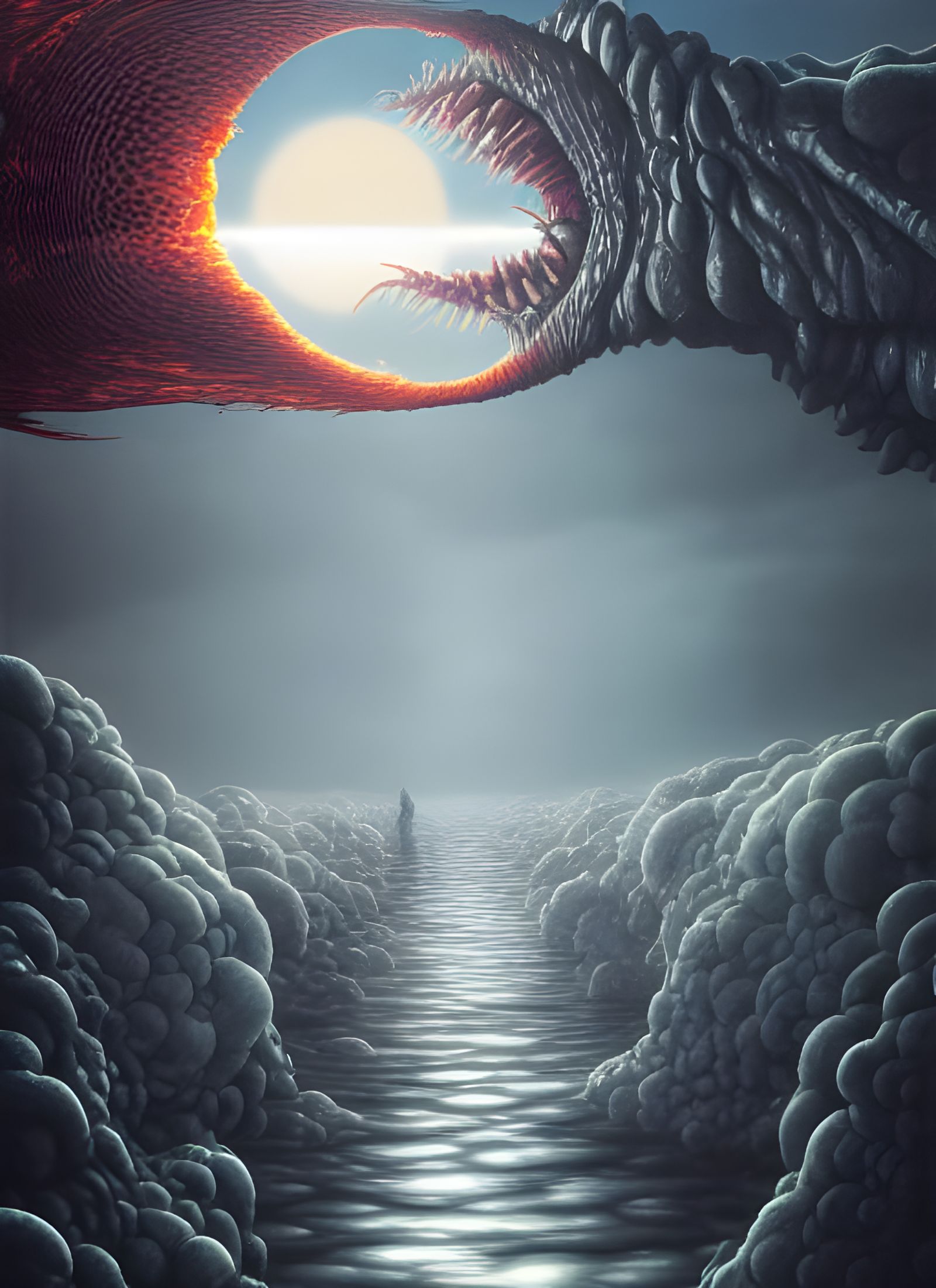 Biting the Sun: A Hyperdetailed Surreal Fantasy