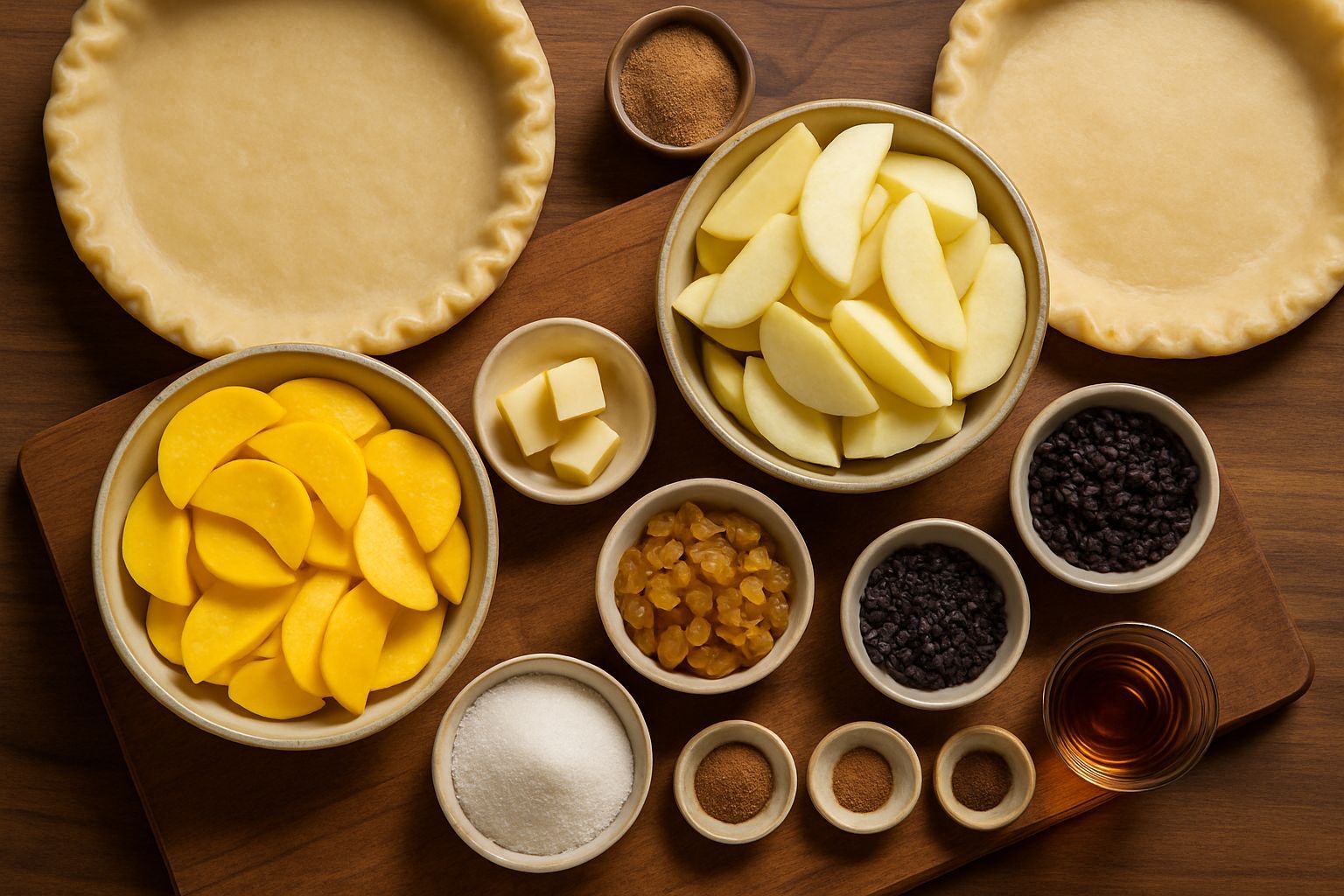 AI Art: Old English Pumpkin Pie Ingredients