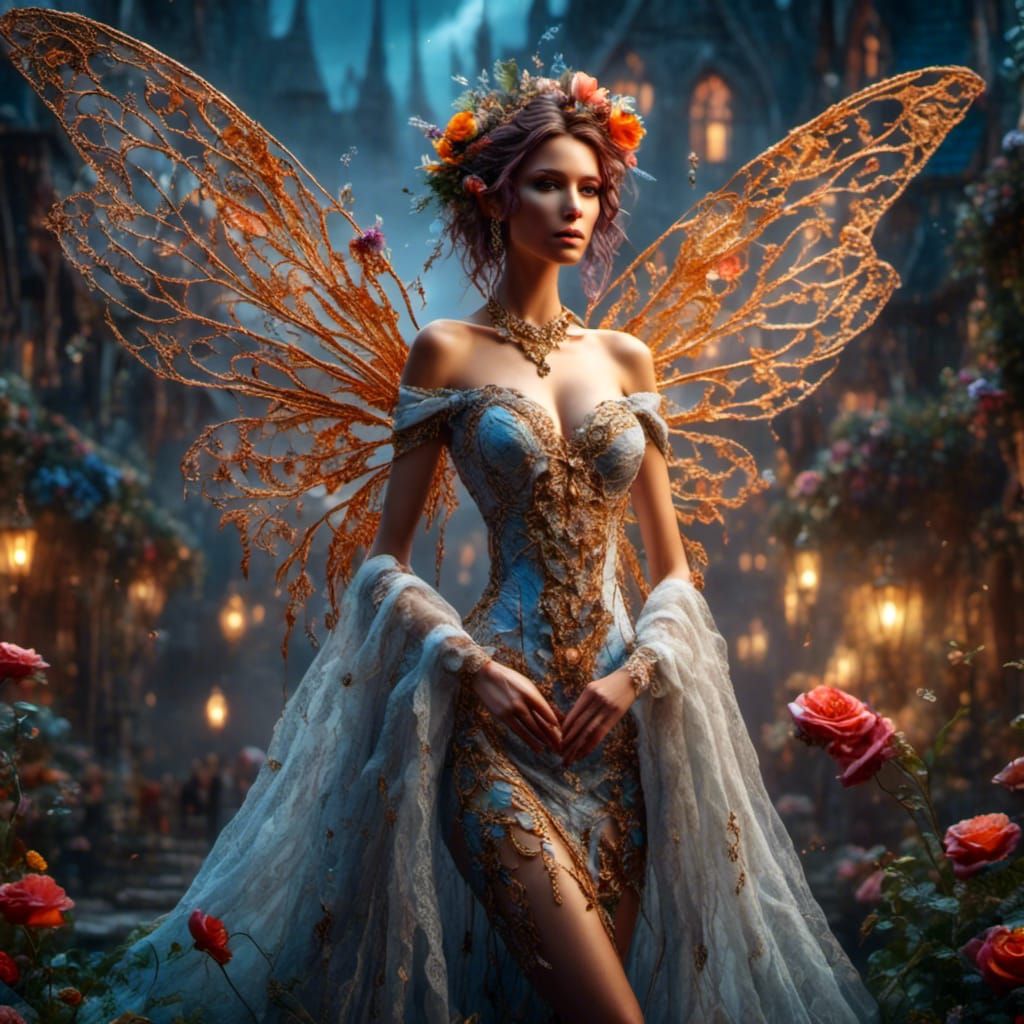 Elegant Fairy Bride in 24K Resolution