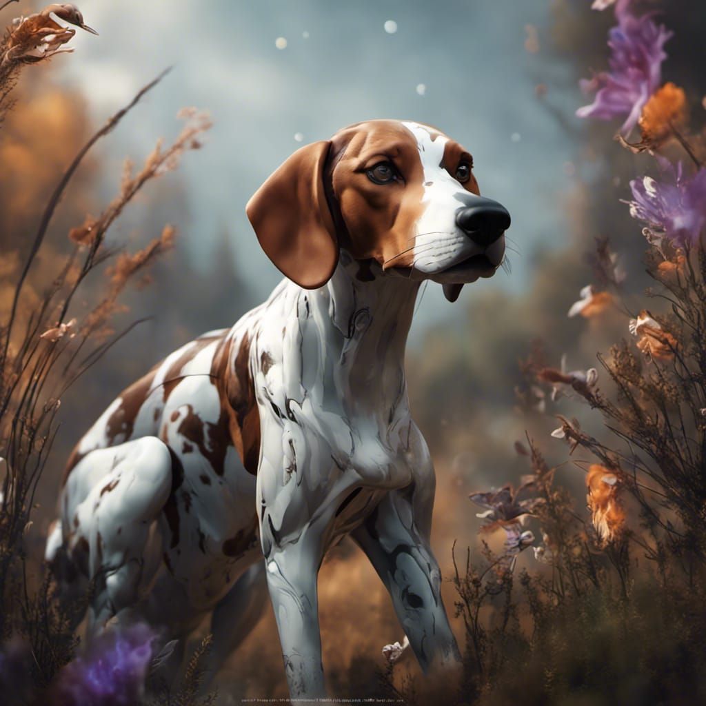 Blown Glass Animals- american foxhound