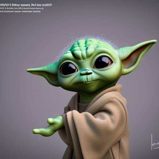 Baby Yoda 3D Art: Pixar Style Render
