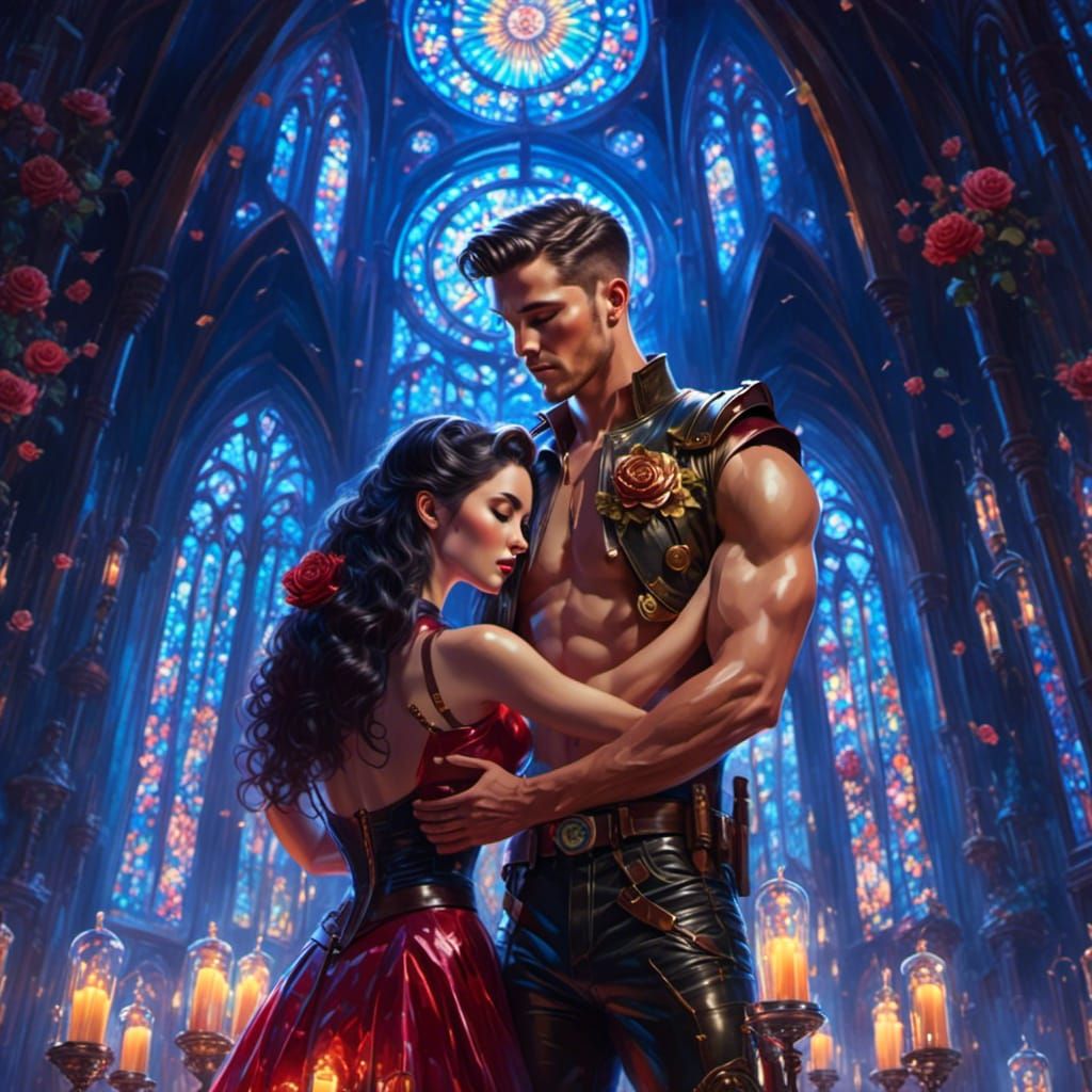 Soldier's Emotional Homecoming in Rose-lit Church