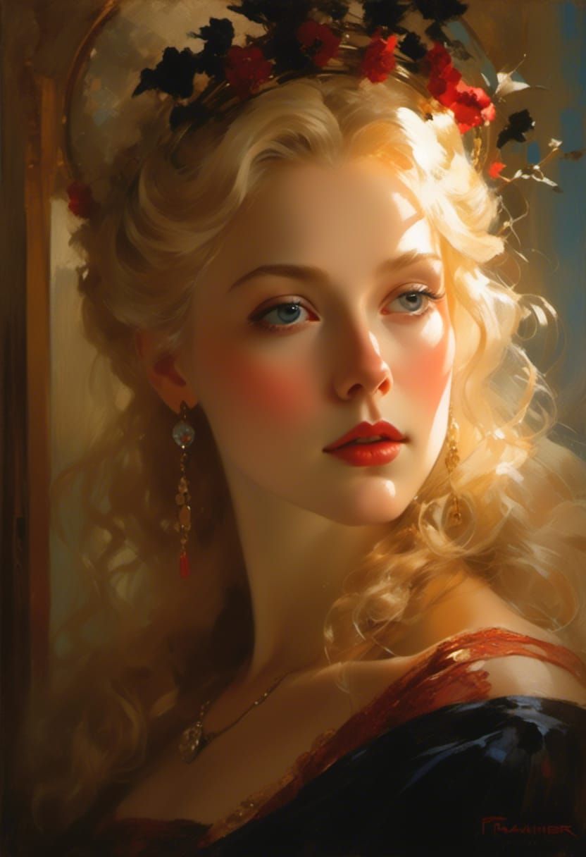 Ethereal Queen in Victorian Era Style