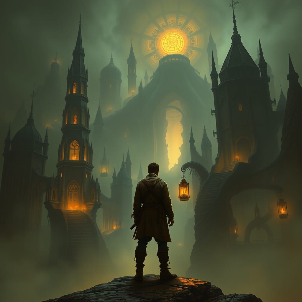 Lone Investigator Confronts Cosmic Horror in Mysterious City