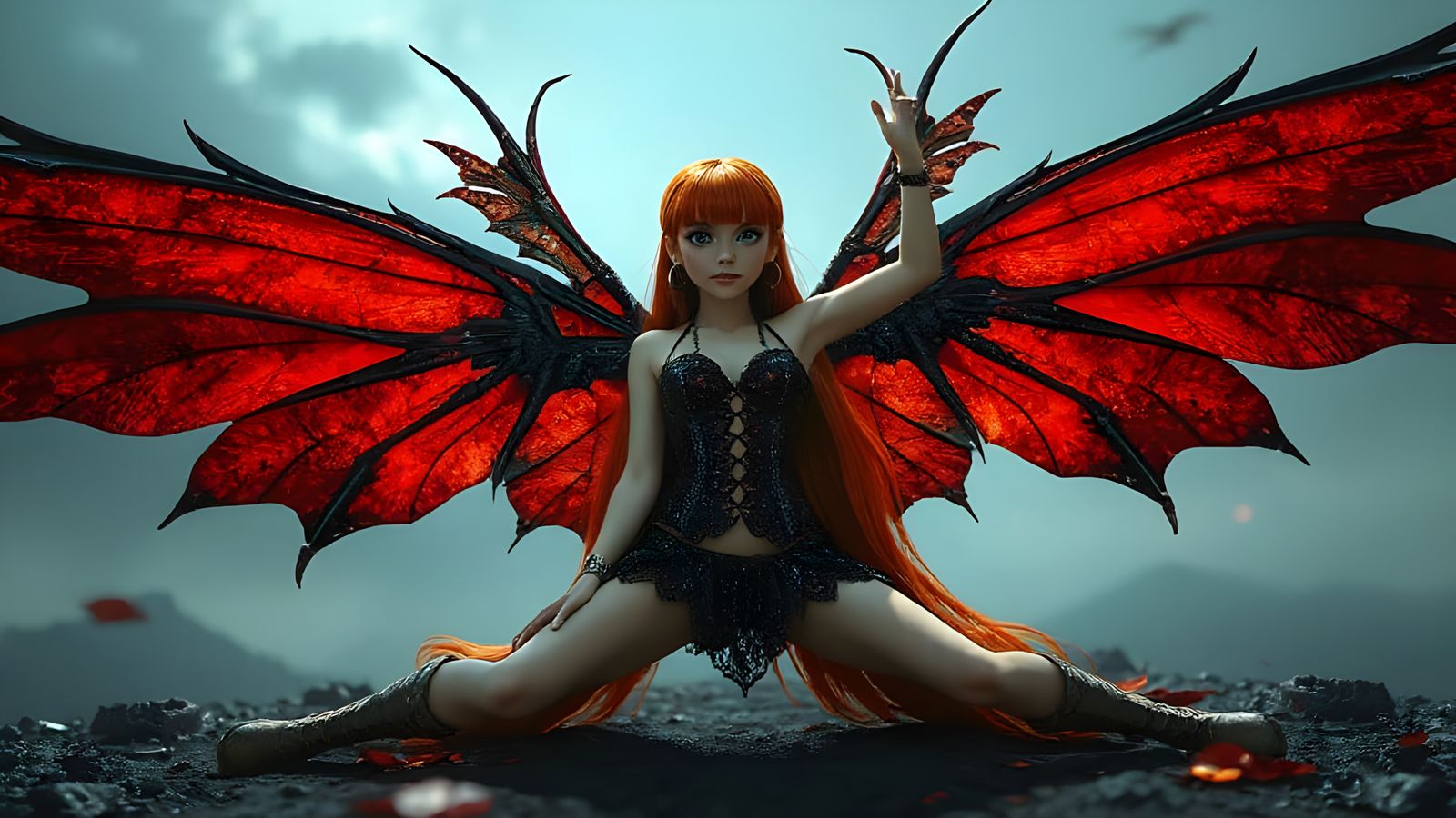 Biomechanical Horror Icon in Sinister Bloom Style