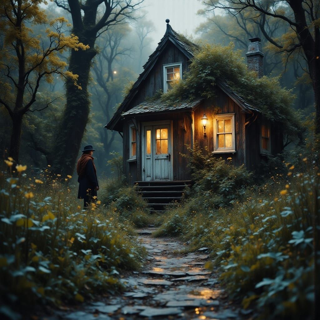 Ethereal House in Smokey Grunge Style