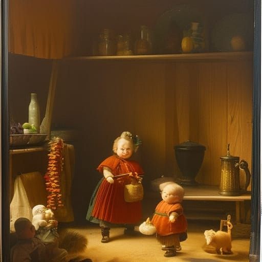 Dollhouse Interrupted: A 3D Rendering in a Cinematic Style