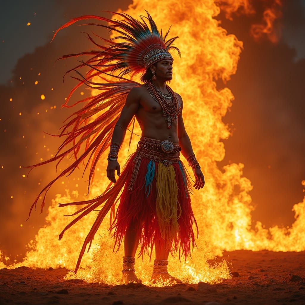 Curicaueri Fire God in Blazing Inferno