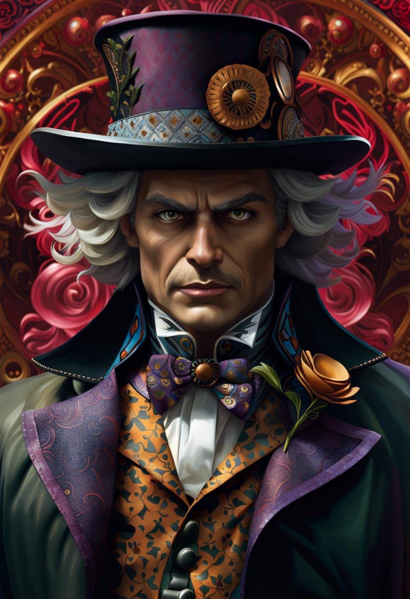 Mad Hatter Portrait in Post-Apocalyptic City