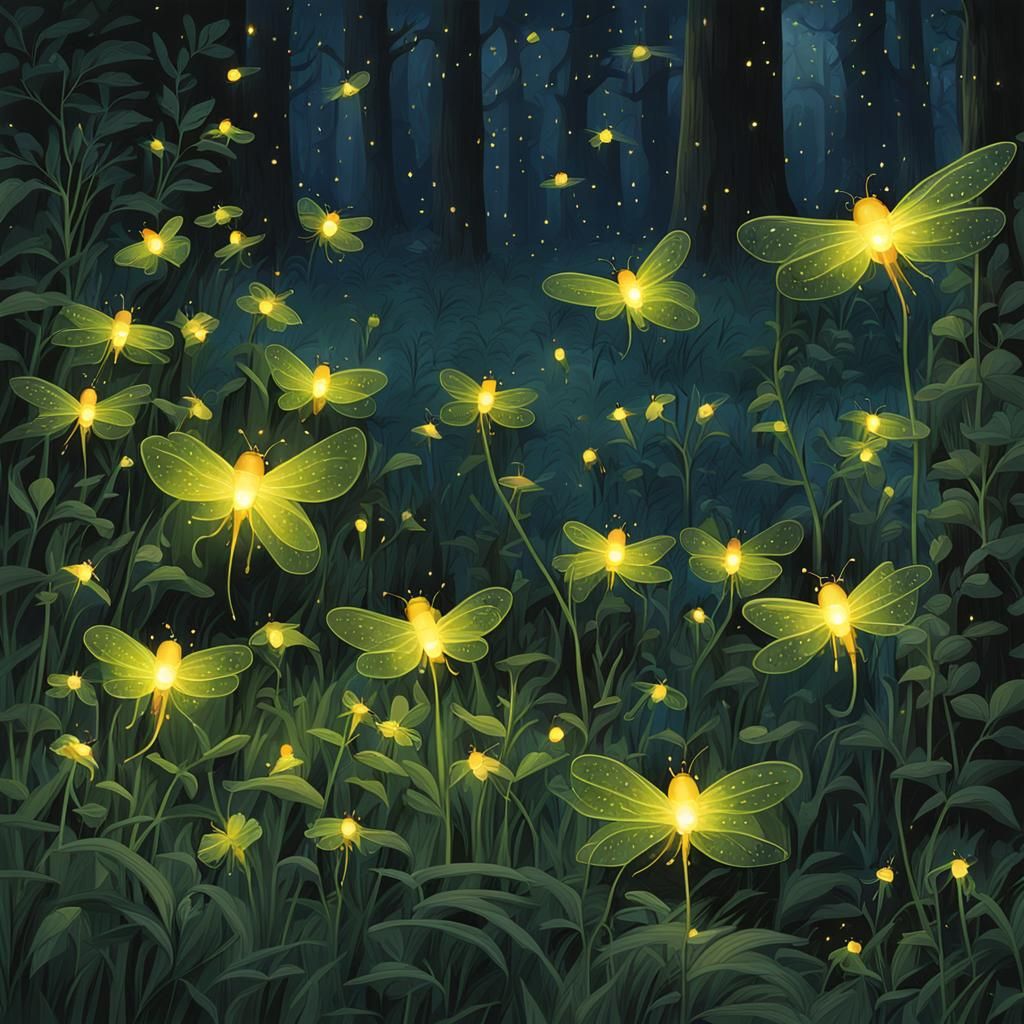 Enchanting Fireflies Light Up Natural Landscapes