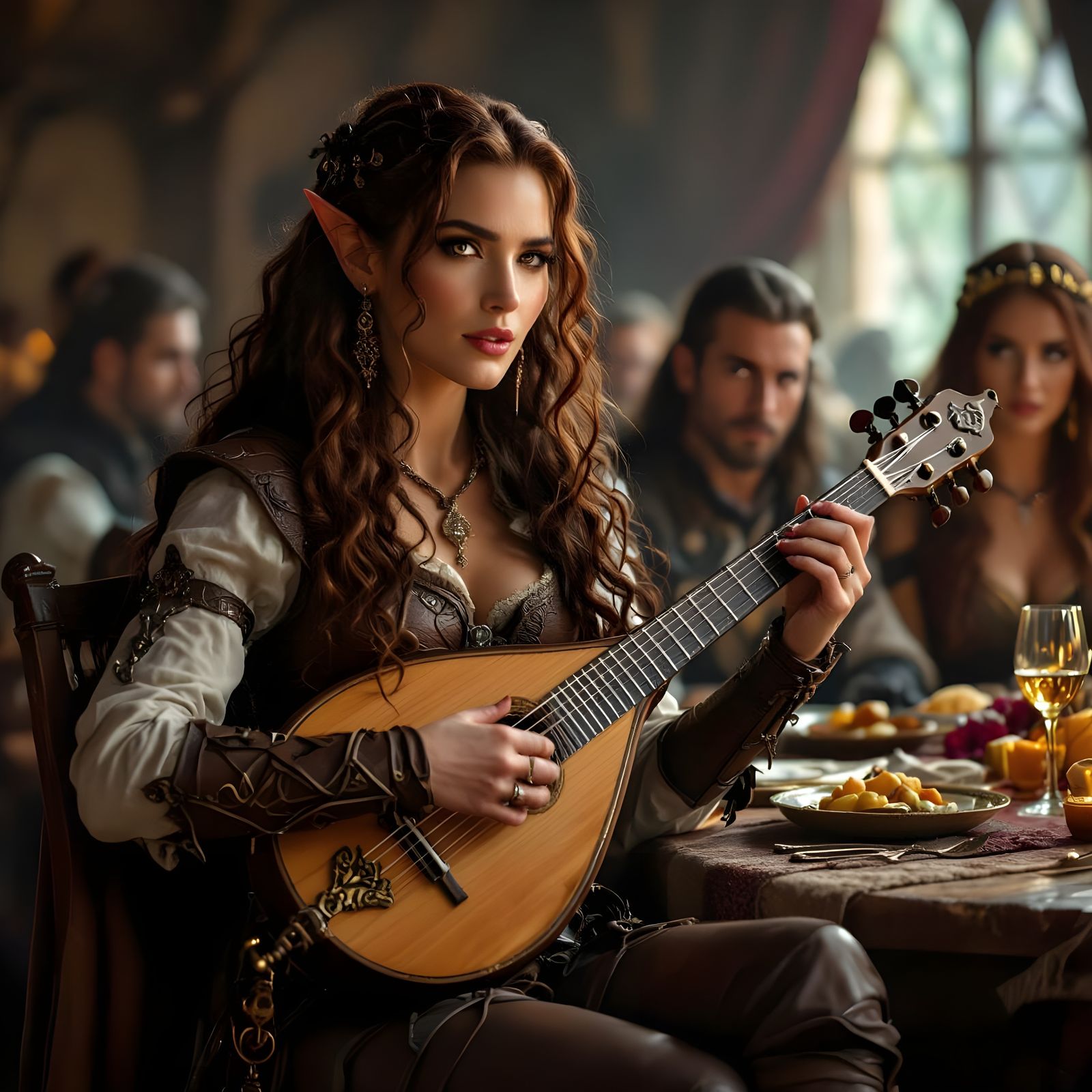 Elven Bard Sings for the King and Queen