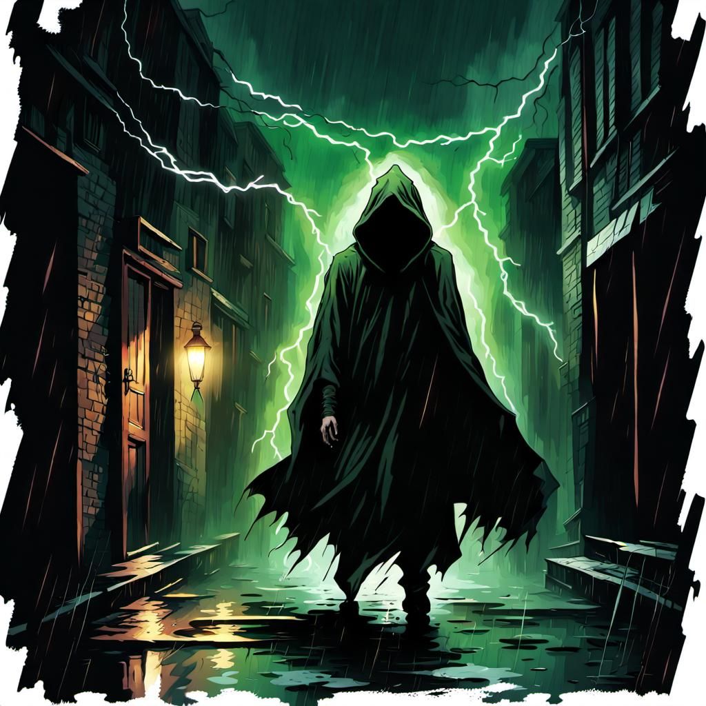 Figure Wreathed in Lightning 2