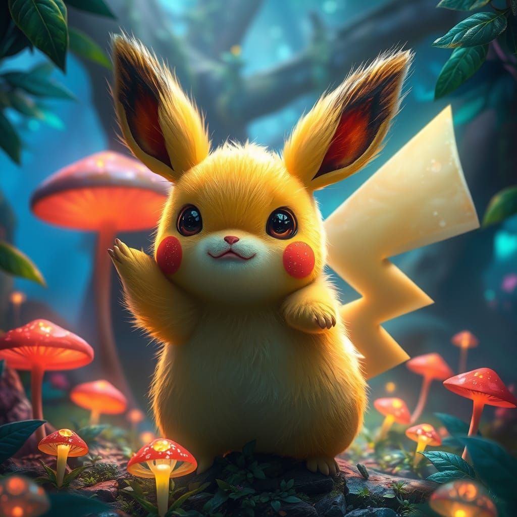 Majestic Pichachu in Vibrant Dream World