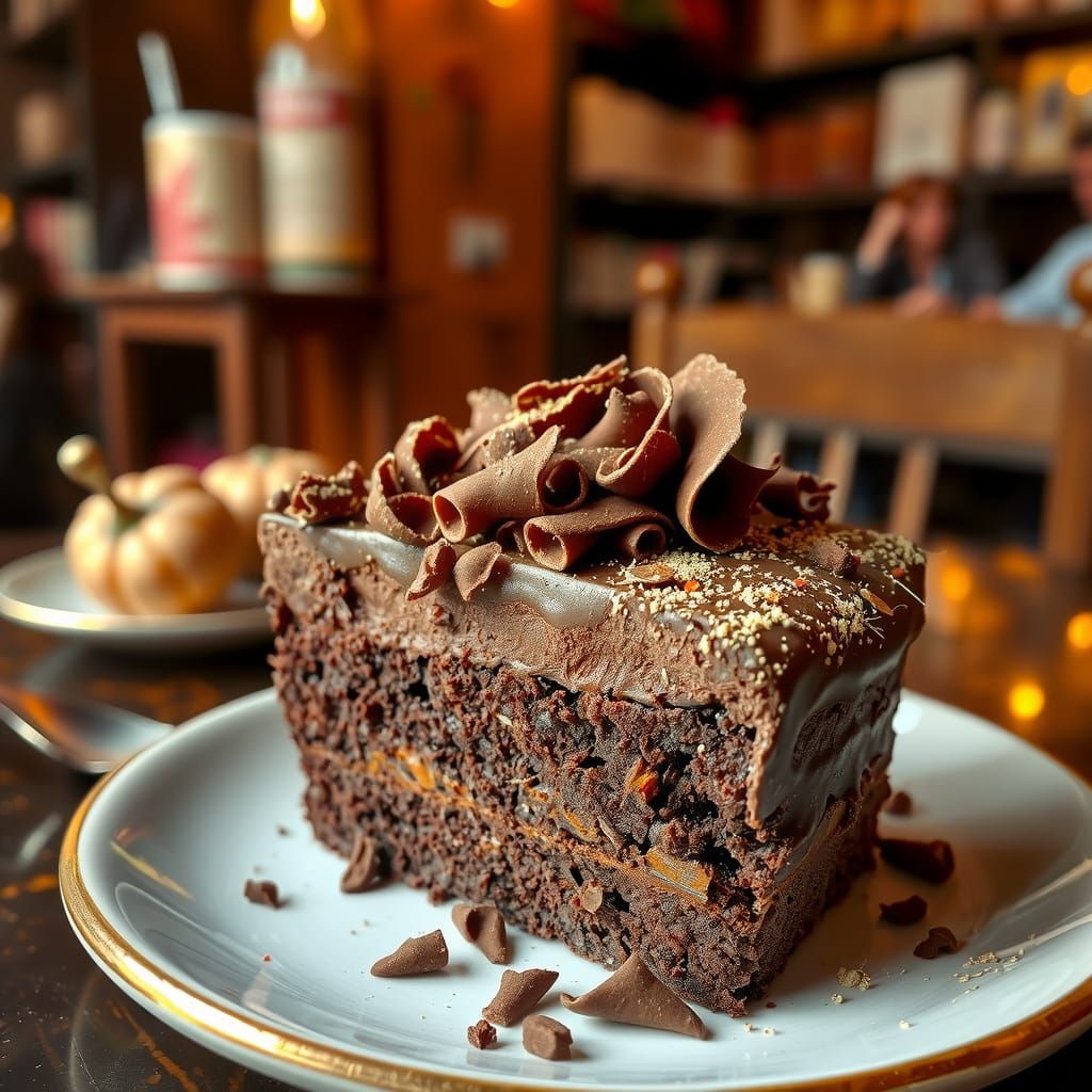 Decadent Chocolate Dessert in Whimsical Dutch Masters Style