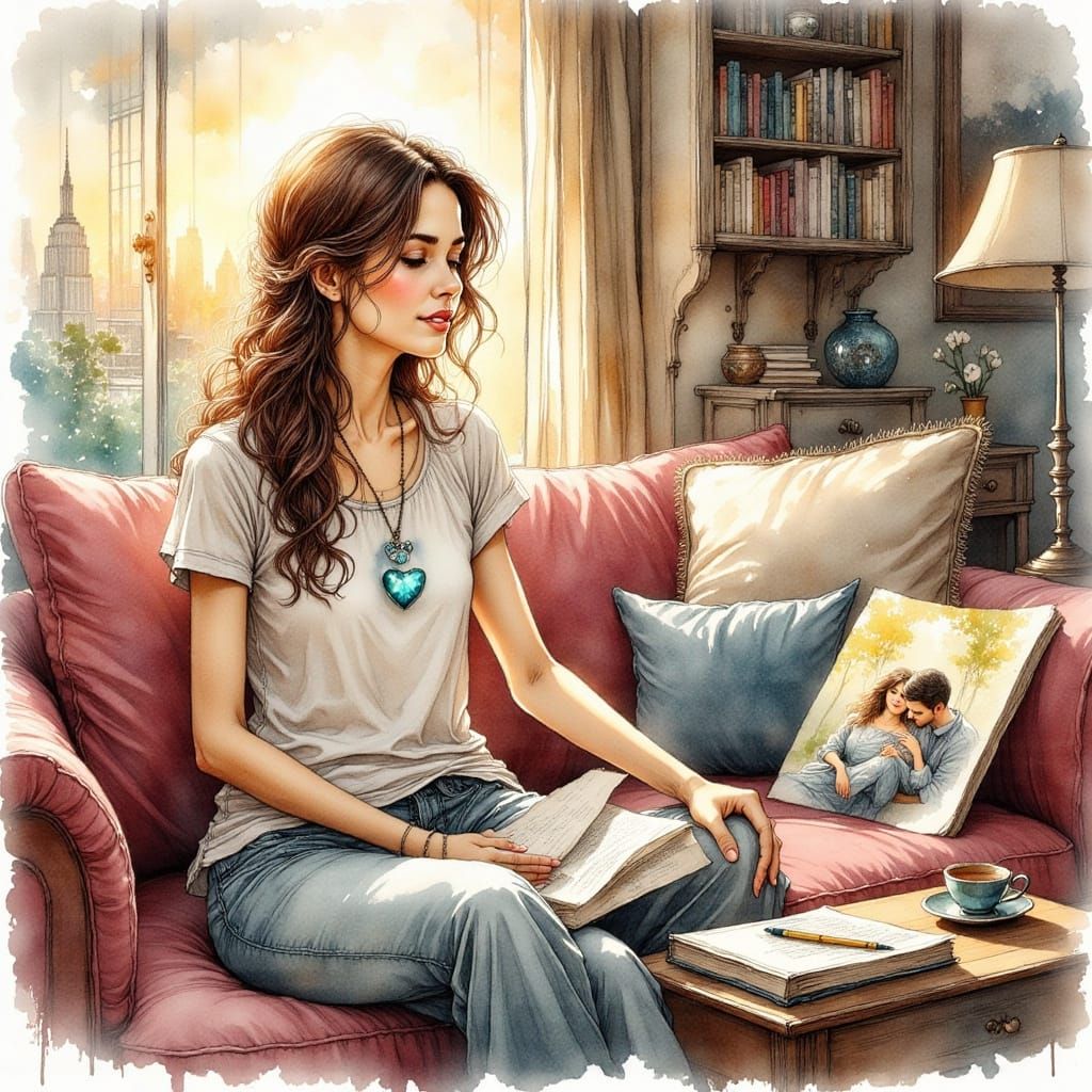 Young Woman Reflects on Love Story in Manhattan Apartment