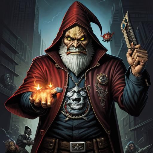 Evil Gnome with Evil Intentions: Comic Book Art