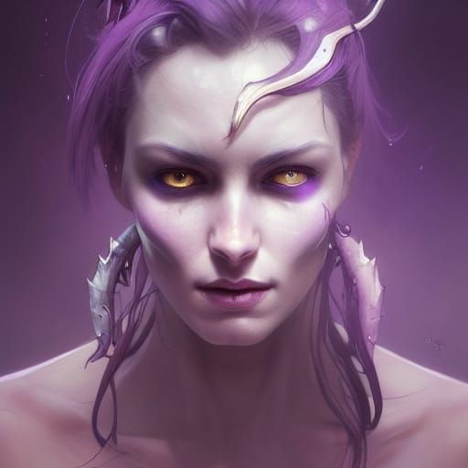 Vivid Portrait of a Purple People Eater in 8k