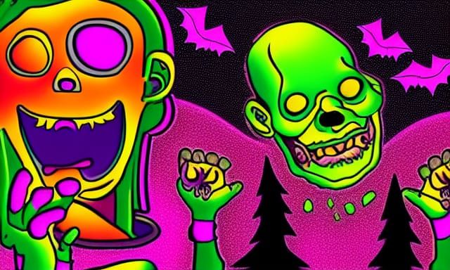 Surreal Halloween Acid Trip Visualization