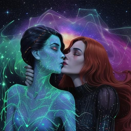 Astronaut's Dream: Hologram Love in Cosmic Pop-Art