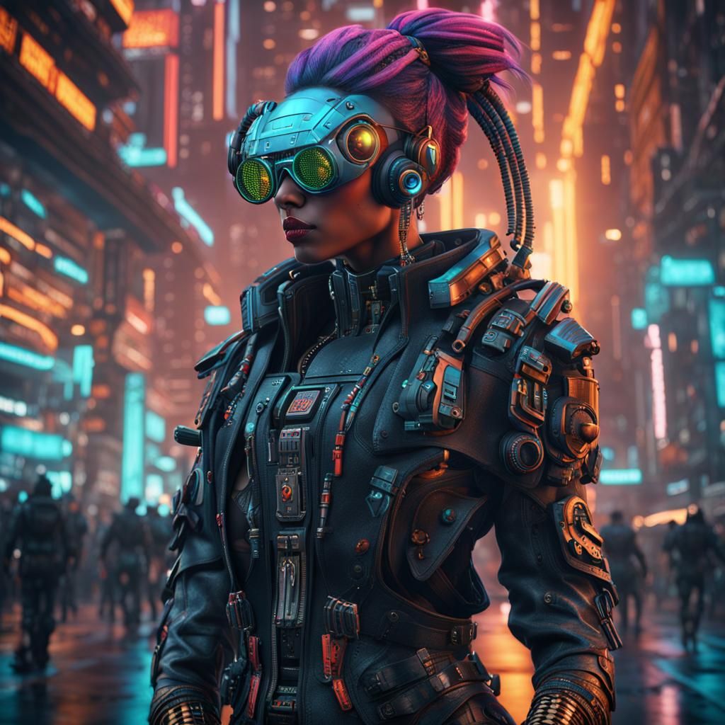 Cyberpunk woman