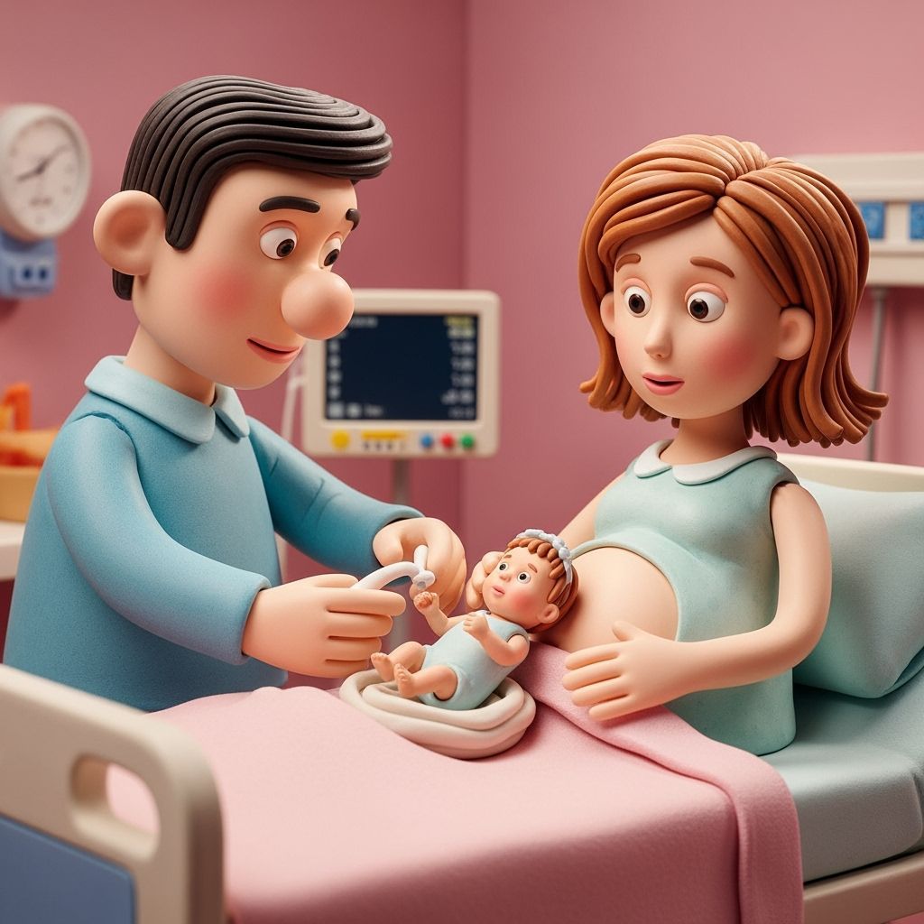 Claymation: Pregnant Figure Giving Birth