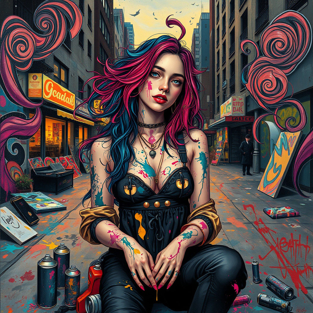 Street Artist Laila's Polychromatic Graffiti Masterpiece