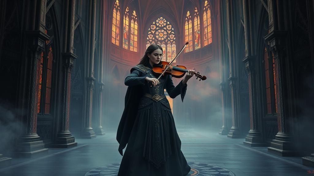 Warrior's Twilight Performance in Gothic Cathedral