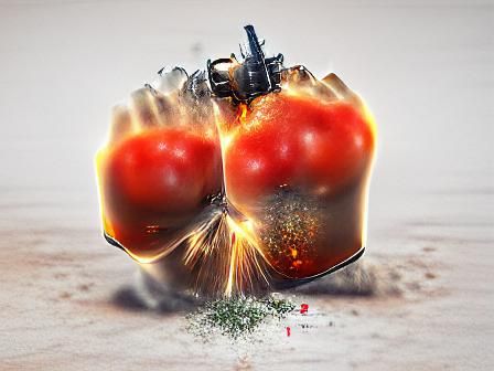 Exploding Tomato Grenade in High Definition