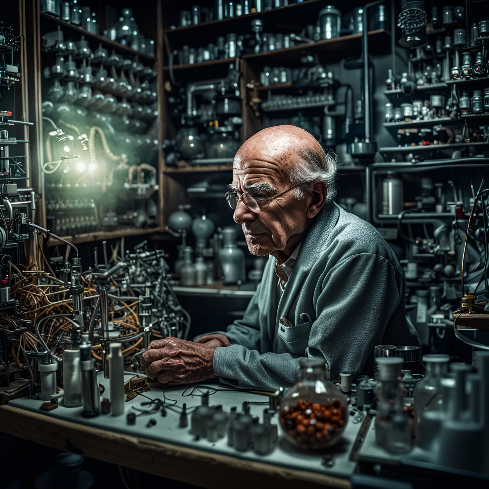 Hofmann's Psychedelic Laboratory: A Hyperrealistic Rendition
