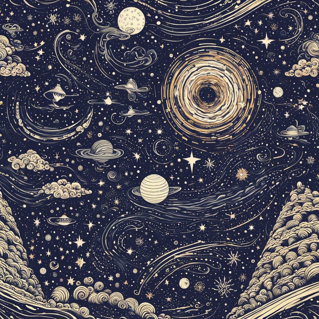 Stardust Sloth Drifting Through Cosmic Void