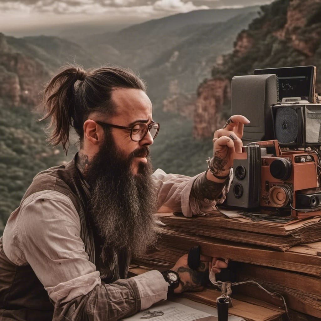 Hyperrealistic Portrait of Person Talking on Phone