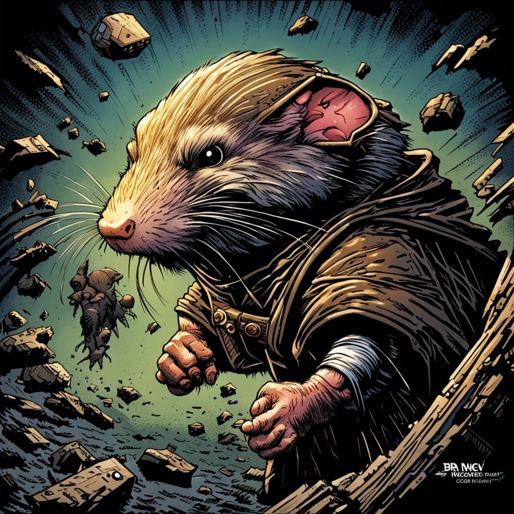 Blind Mole Rat of Destiny: Comic Book Art