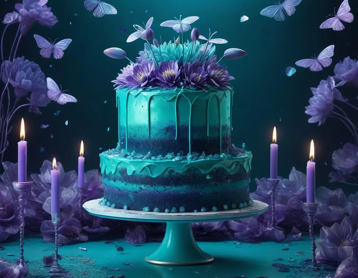 Gothic Birthday Cake: Ethereal, Abstract, Surreal Art