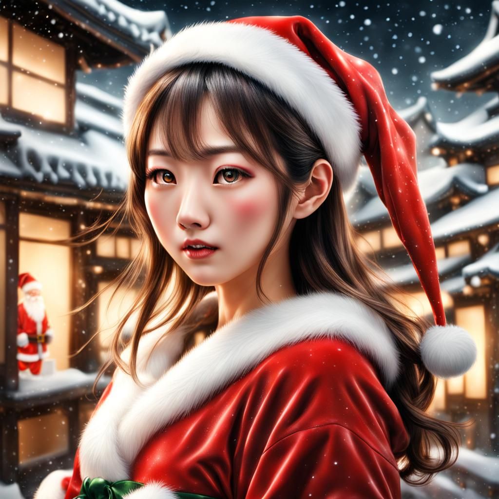 Dreamy Photo of Naughty Santa Girl