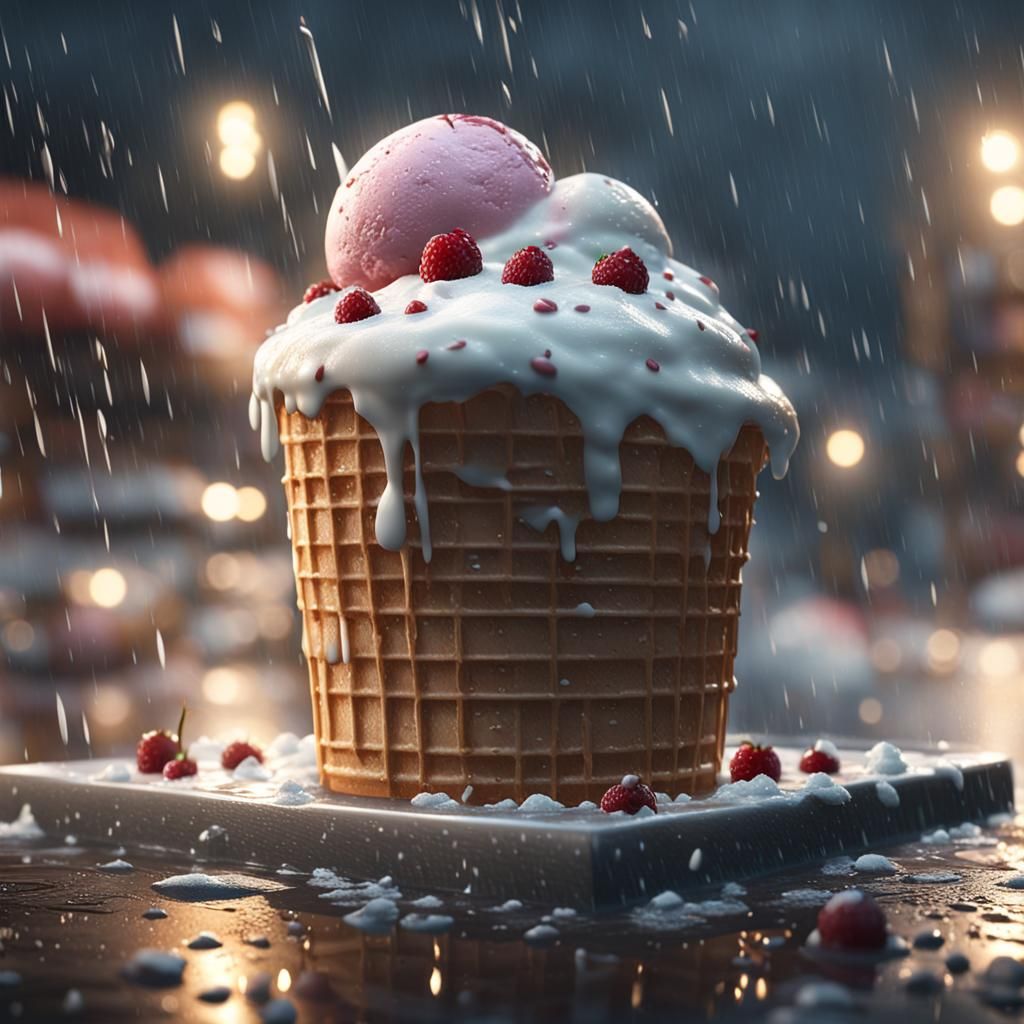 Eating Ice Cream in Rain: 3D Game Cinematic