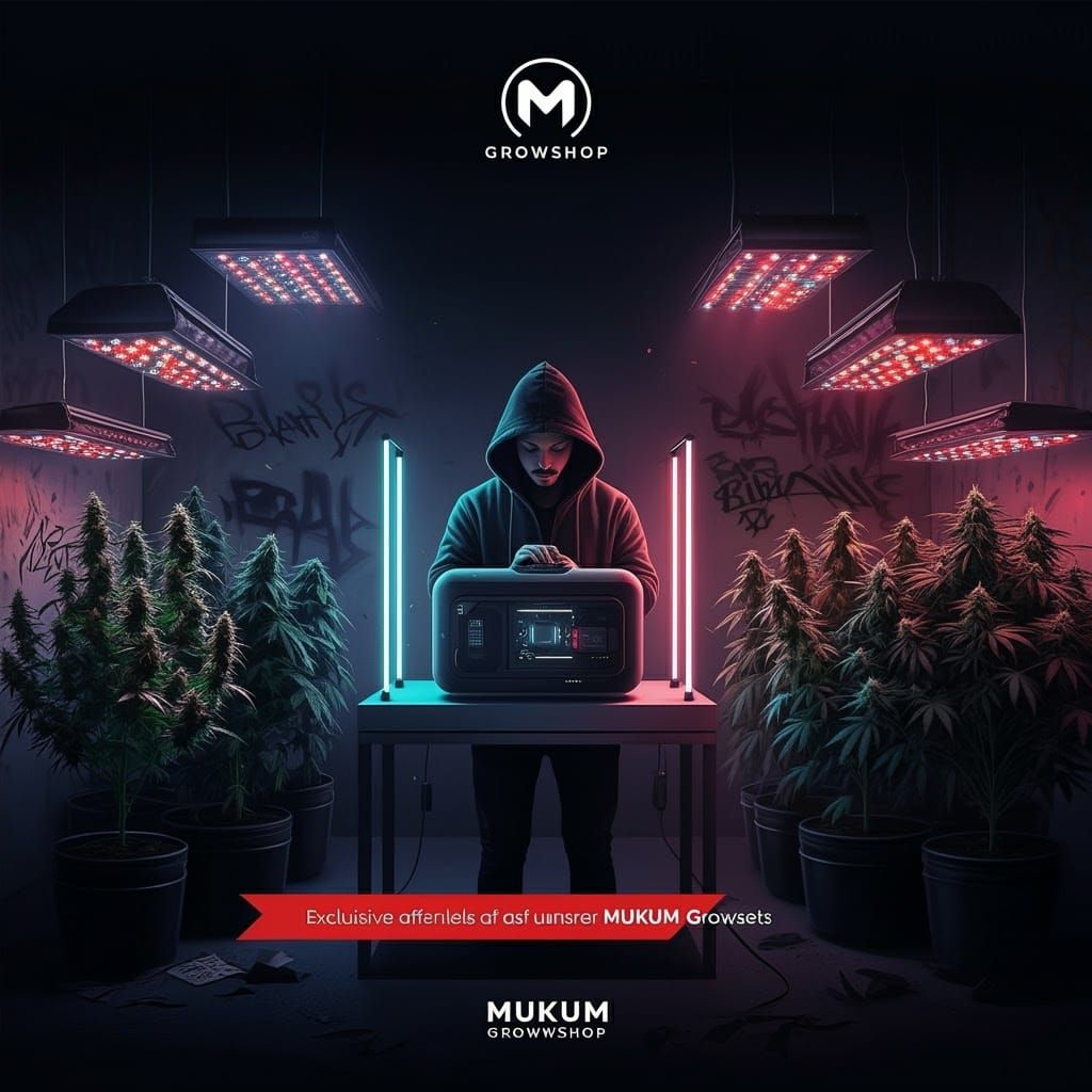 Eine Werbeanzeige für die Eröffnung des MUKUM Growshops an Blackfriday. „20 Prozent auf alle Artikel“
„Sonder Angebote f...