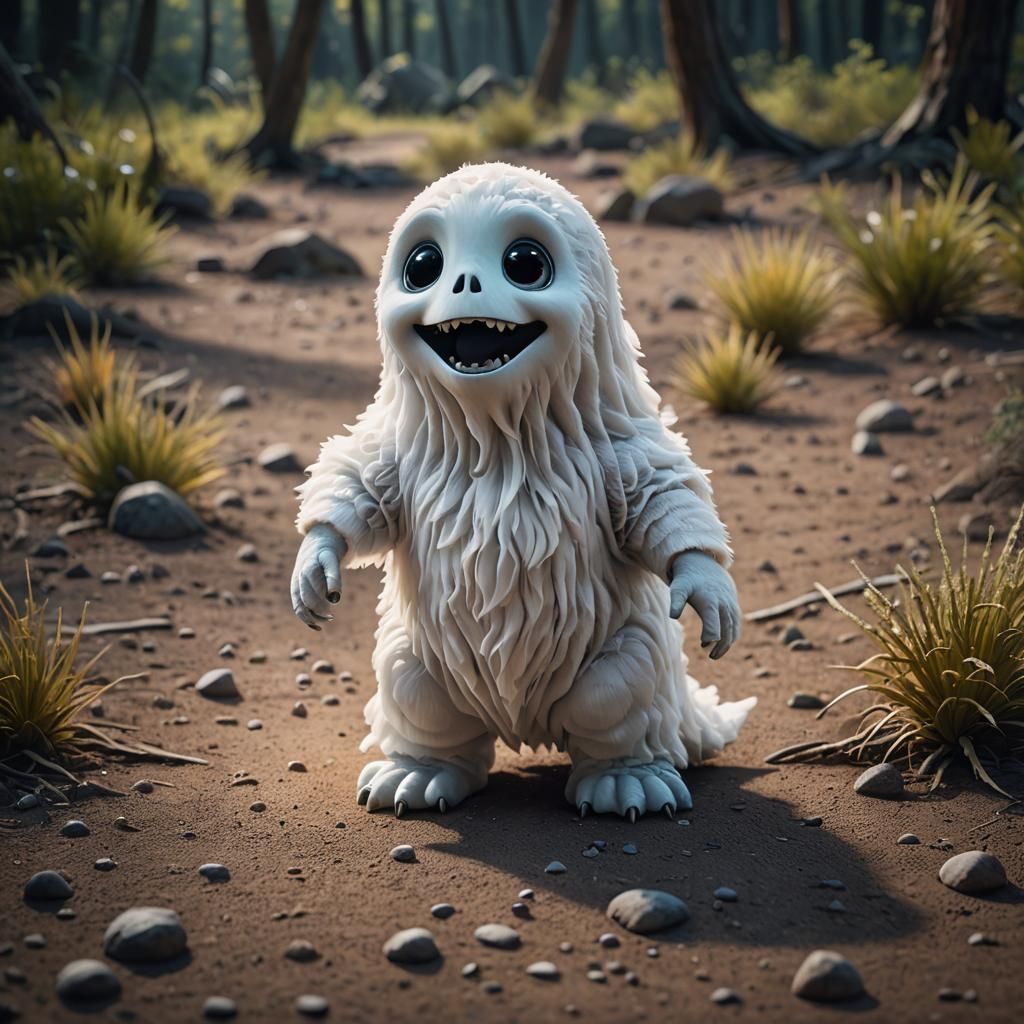 Adorable Ghost Character in Pixar Style