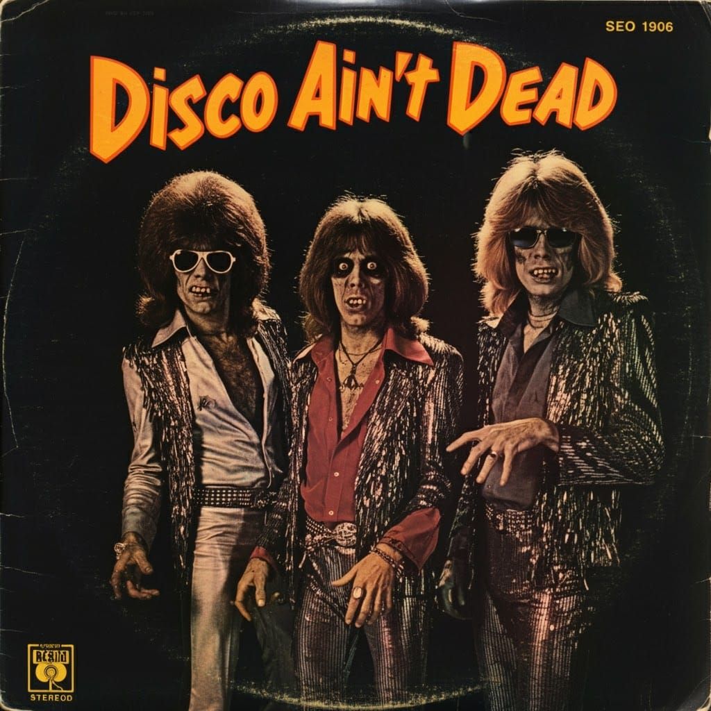 Zombie Disco Band on Vintage Record Sleeve