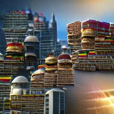 Burger Skyscrapers Reach for the Sky