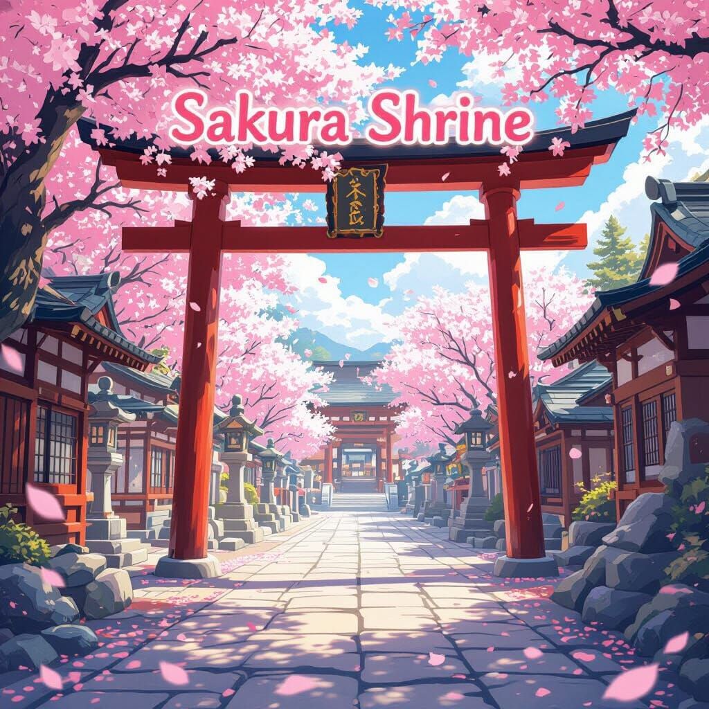 Sakura Shrine Jump Loading Screen Art