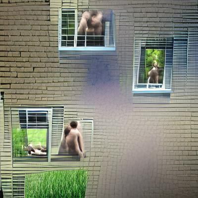 Modern Apartment Building with Balconies