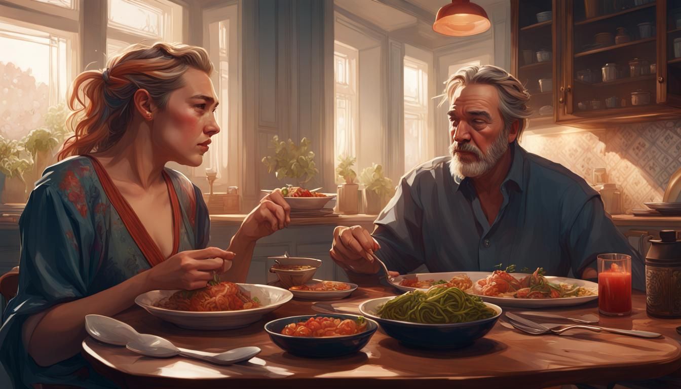 Florence Pugh and Father: Detailed Art Portrait