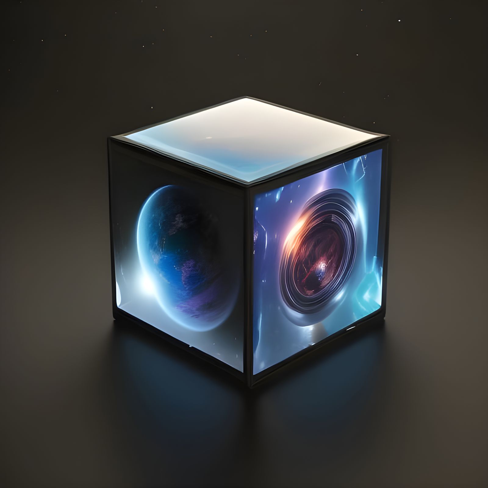 Cosmic Cube in Space: 8K 3D Render